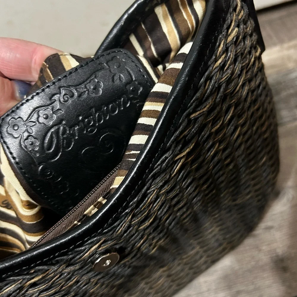 Brighton Black and Brown Woven Women's Bag shoulder purse